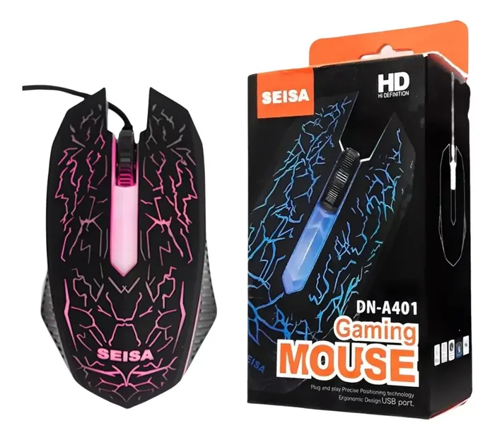 Mouse Gamer De Cable Usb Retroiluminado 1000dpi  Multicolor