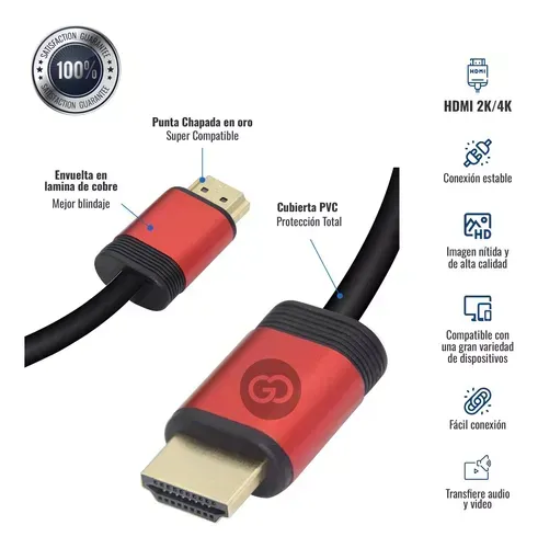 Cable Hdmi 4k Ultra Hd Definición De 1.5 Mts