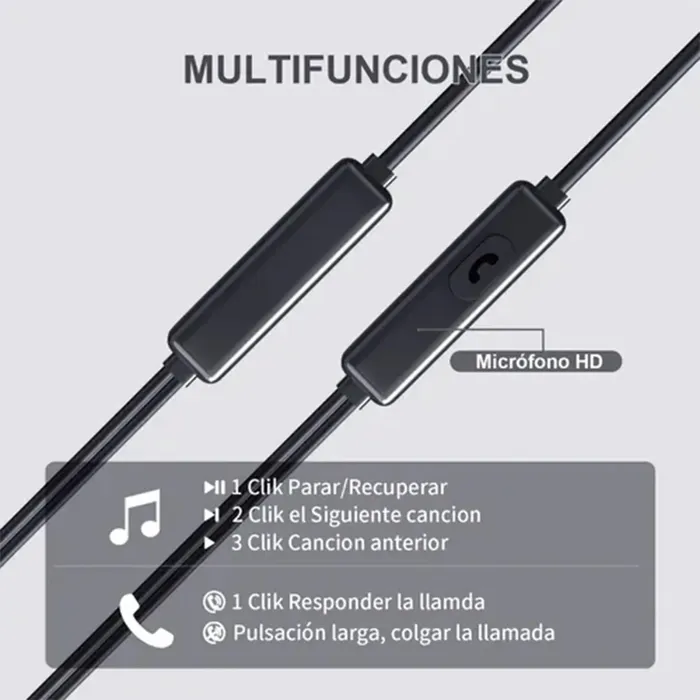 Audífonos Aut 111 1hora Alámbrico 3.5 Mm Color Negro