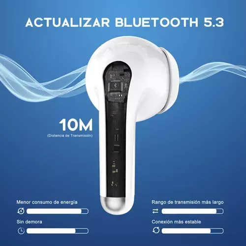 Audífonos In-ear Inalámbricos Bluetooth 1Hora Color Blanco