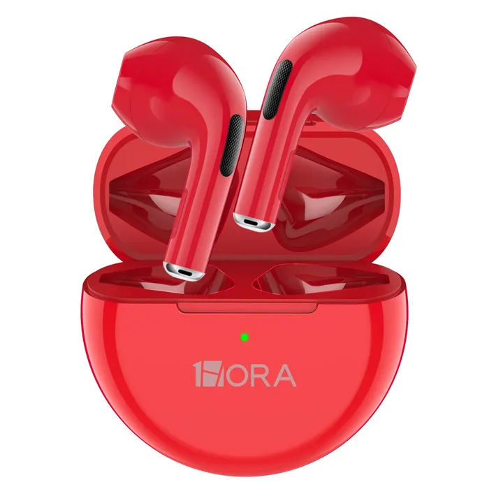 Audífonos In-ear Bluetooth Auriculares 1hora Negro Color Rojo