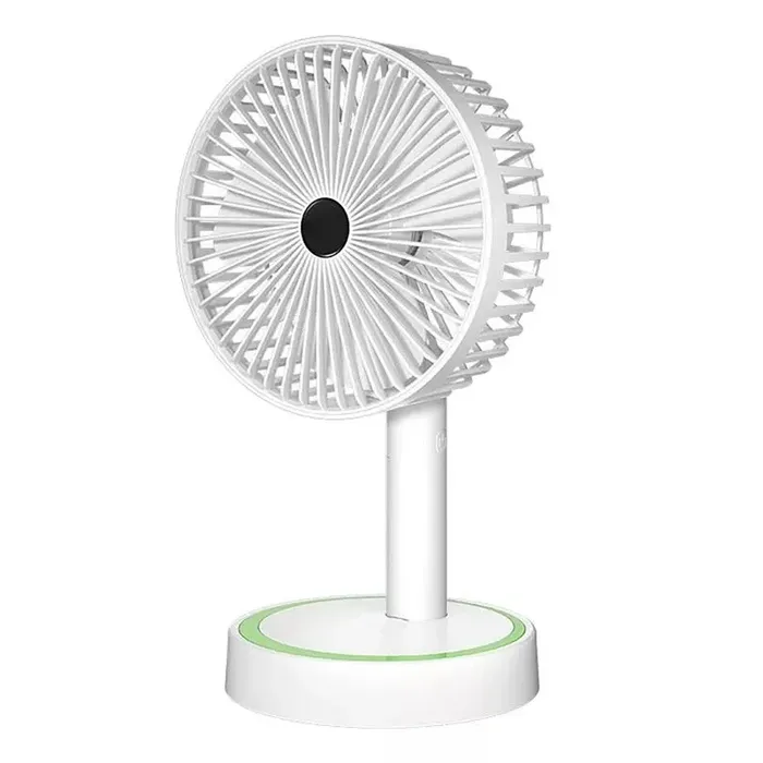 Mini Ventilador Eléctrico Portátil Recargable 3 Velocidades Color Blanco