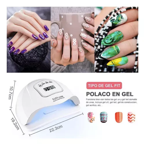 Lámpara De Uñas Sun X5 Plus 80w Led Uv Profesional Secador Con Pantalla Manicura 110v 220v