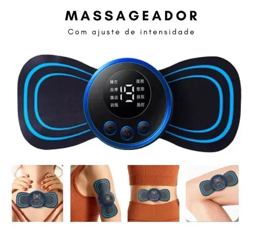 Mini Masajeador Recargable Portátil Para Dolor De Espalda Cuello Y Espalda Color Negro