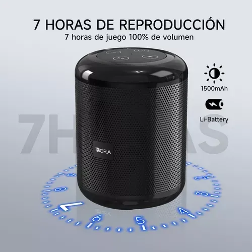 Parlante Bocina Portátil Mini Boc 062 1hora Con Bluetooth Inalámbrica Color Negro