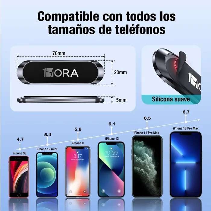 Soporte De Celular Magnetico Pj097 1hora Con Imán Para Auto Hogar Oficina