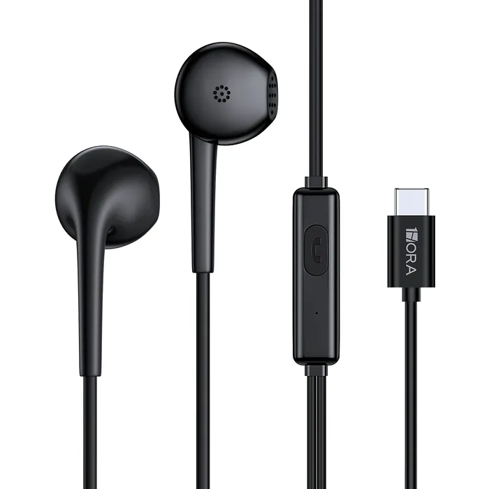 Audífonos In-ear Manos Libres Alámbrico Tipo Usb C Aut124 Color Negro