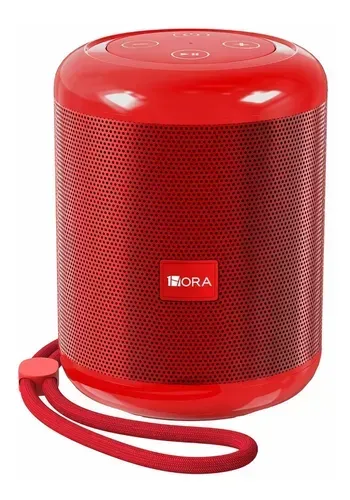 Parlante Bocina Portátil 1hora Con Bluetooth Color Rojo