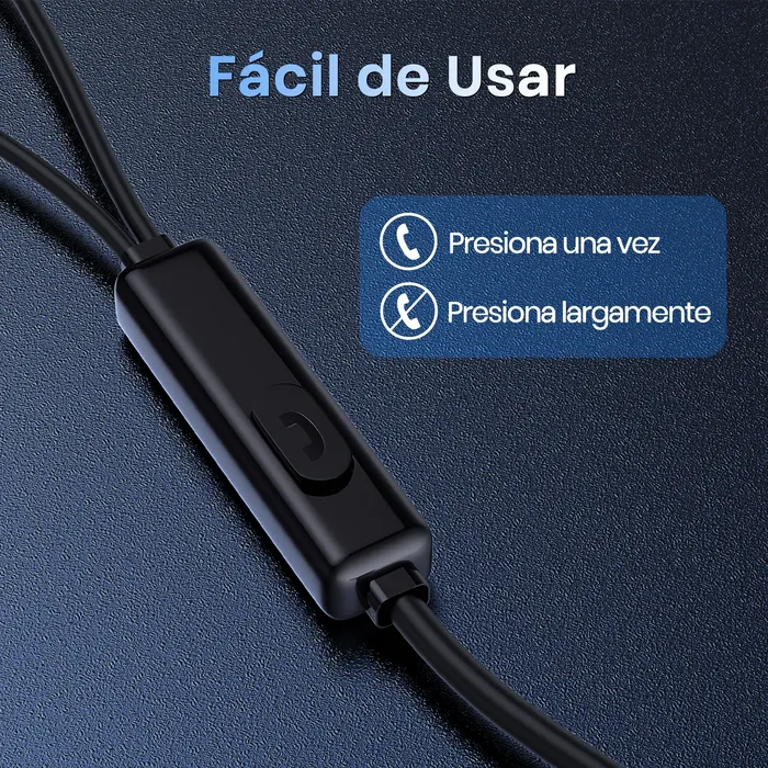 Audífonos In-ear Manos Libres Alámbrico Tipo Usb C Aut124 Color Negro