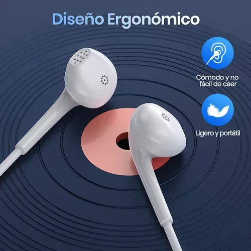 Audífonos In-ear Manos Libres Alámbrico Tipo Usb C Aut124 Color Blanco