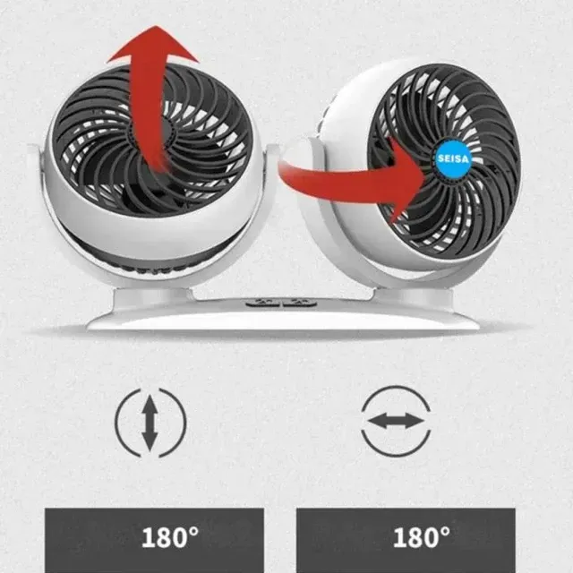 Mini Ventilador Auto 12v Portátil 360 Turbo Giratorio Entrada Usb 