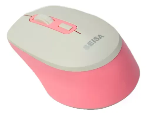 Combo Teclado Y Mouse Inalámbrico DN-C500 Rosa Y Blanco