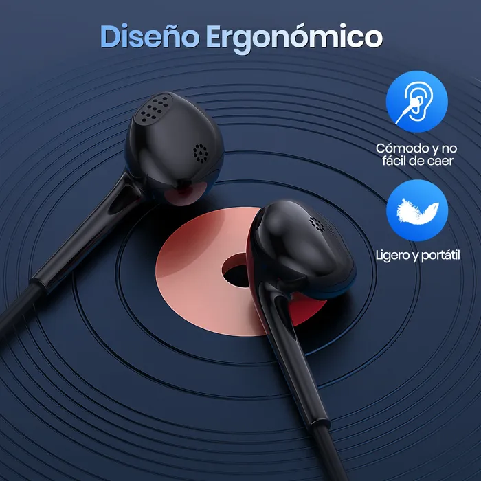 Audífonos In-ear Manos Libres Alámbrico Tipo Usb C Aut124 Color Negro