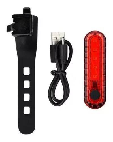 Luz Trasera Volcano Recargable Para Bicicleta Usb Color Rojo