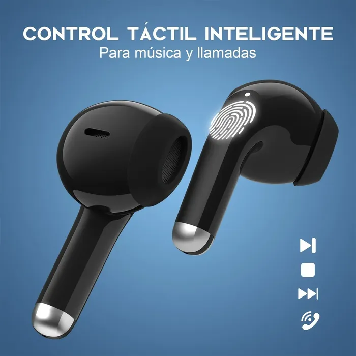 Audífonos In-ear Inalámbricos Bluetooth 1Hora Color Negro