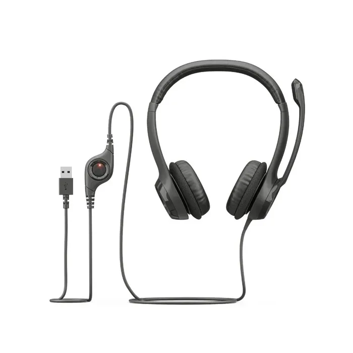 Audífonos / Diadema Con Micrófono Logitech Usb Headset H390	