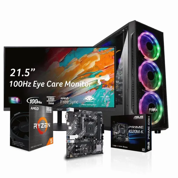 Equipo Power Group R56162SKL: Ryzen 5 + 16GB + SSD 512GB + Monitor