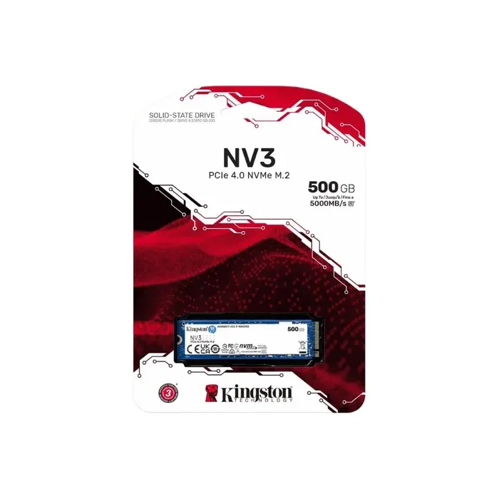 Unidad de estado sólido Kingston NV3 - M.2 2280 Interno - 500GB - PCI Express NVMe	