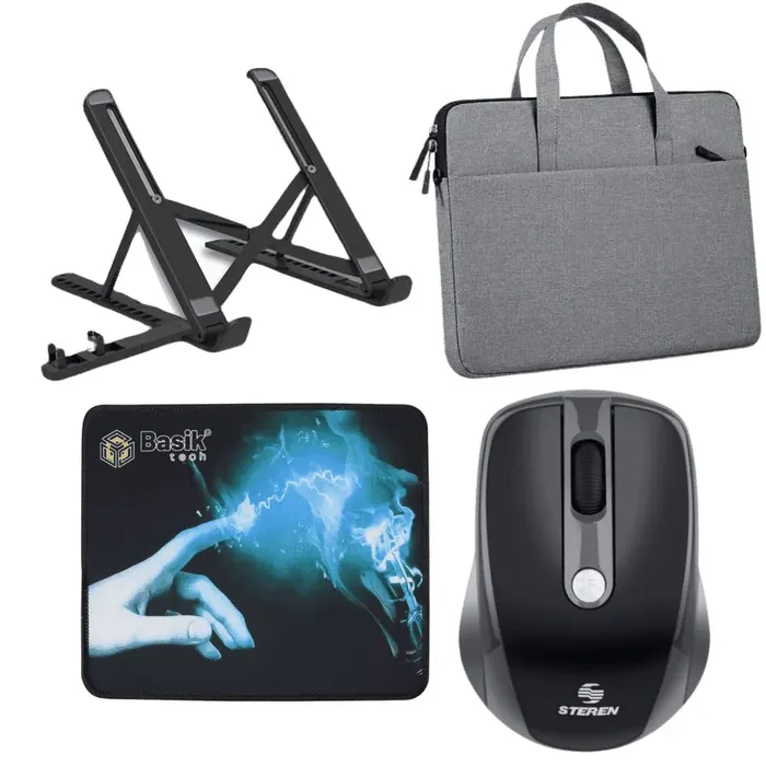 Combo Office Mouse Steren COM-5700 + Pad + Funda 15.6″ G + Stand