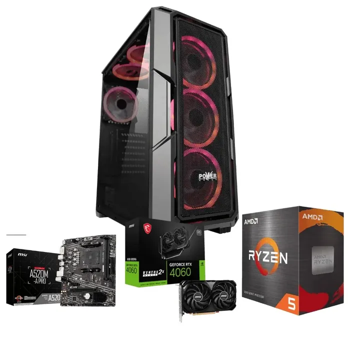 CPU Power Group R56162MRX4: Ryzen 5 5600GT + RTX 4060 + 16GB + SSD 512GB	