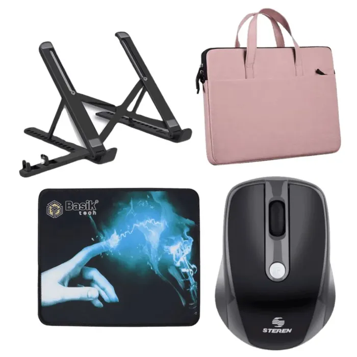 Combo Office Mouse Steren COM-5700 + Pad + Funda 15.6″ R + Stand