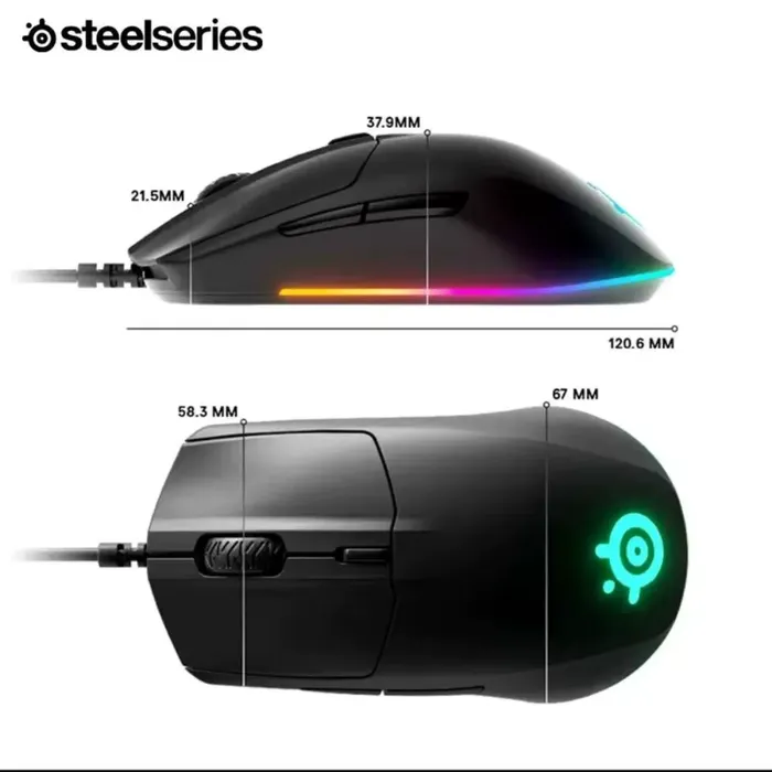 Mouse Alambrico Gamer Steelseries Rival 3