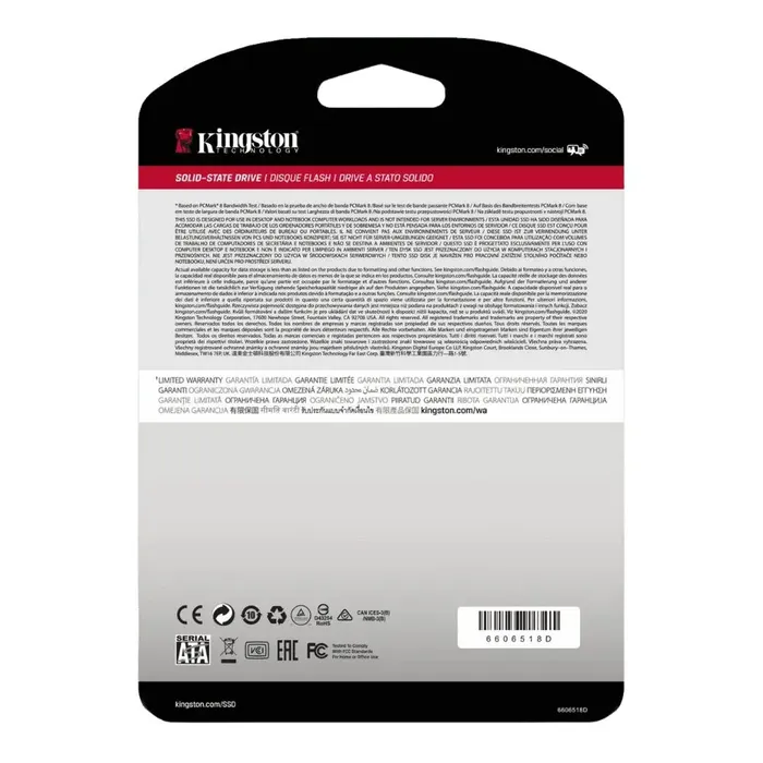 Unidad de estado sólido Kingston A400 - 2.5" Interno - 960GB - SATA	