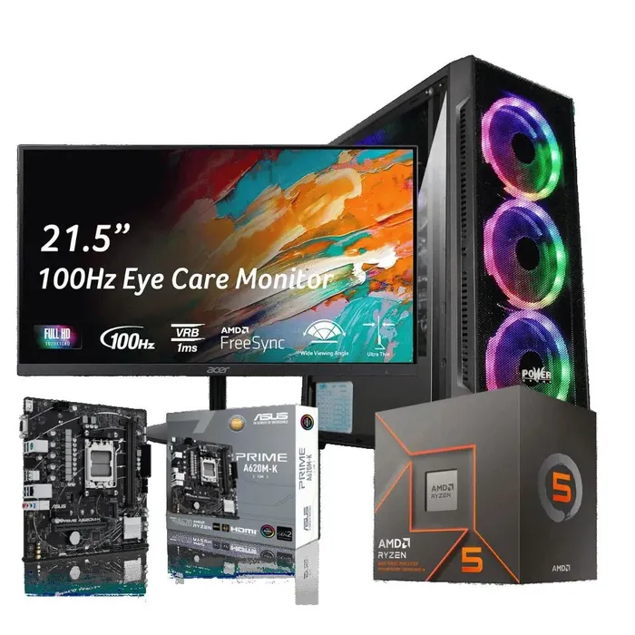 Equipo Power Group R86162SM: Ryzen 5 + 32GB DDR5 + Monitor 21.5