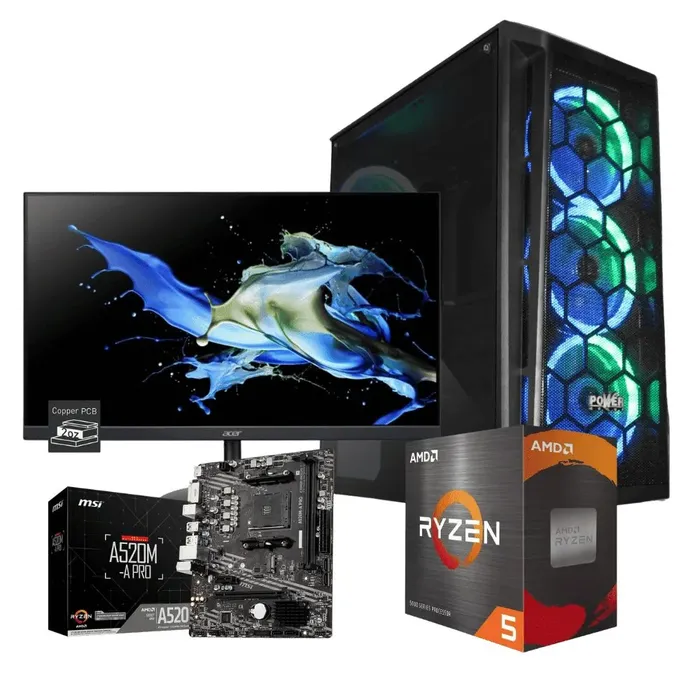 Equipo Power Group R46162SM: Ryzen 5 + 32GB + SSD 512GB + Monitor