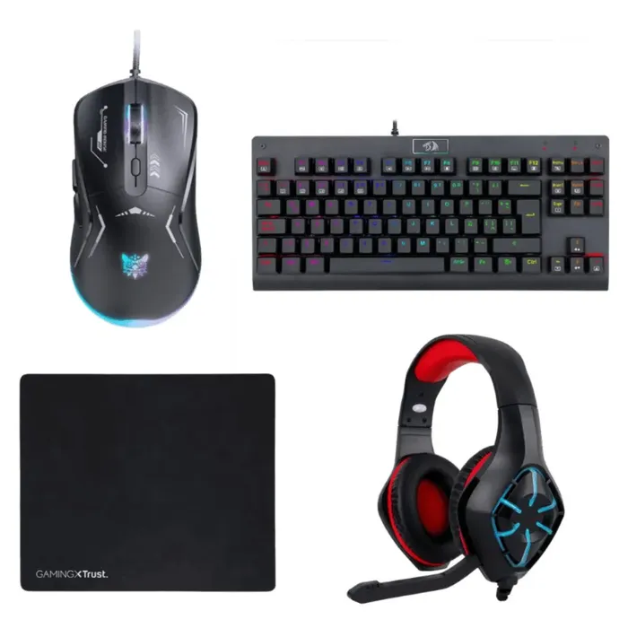 Combo Gamer Mouse CW917 + Teclado K568RGB + G102 + Pad GXT754