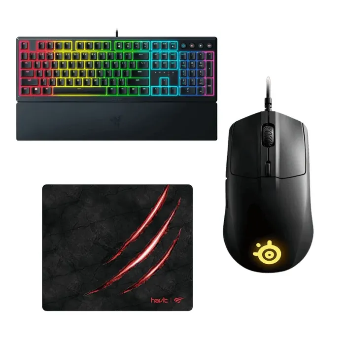 Combo Gamer Teclado Ornata V3 X + Mouse Rival 3 + Pad Havit MP838