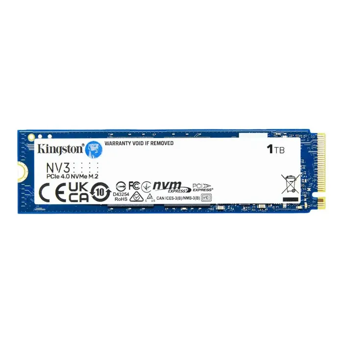 Unidad de estado sólido Kingston NV3 - M.2 2280 Interno - 1TB - PCI Express NVMe	