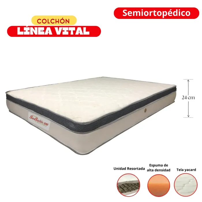 Colchón Semiortopédico Línea Vital 90x190