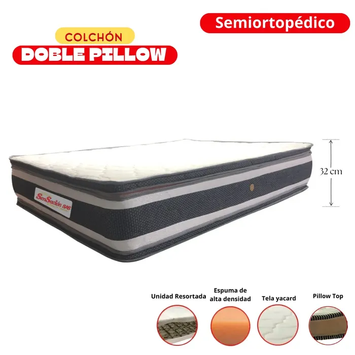 Colchón Semiortopédico Doble Pillow 200x200