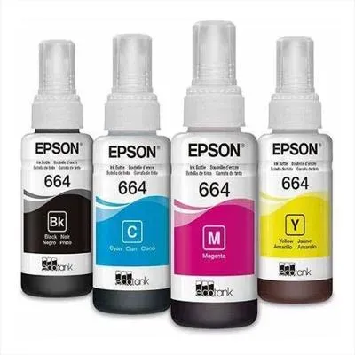 Tintas Epson Ecotank T664 (Kit X 4) Magenta Cyan Yellow Black