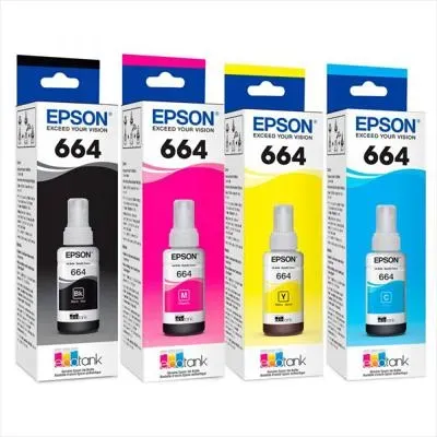 Tintas Epson Ecotank T664 (Kit X 4) Magenta Cyan Yellow Black