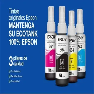 Tinta Epson 664 Bolsa 40 Ml (Kit X 4) Originales 