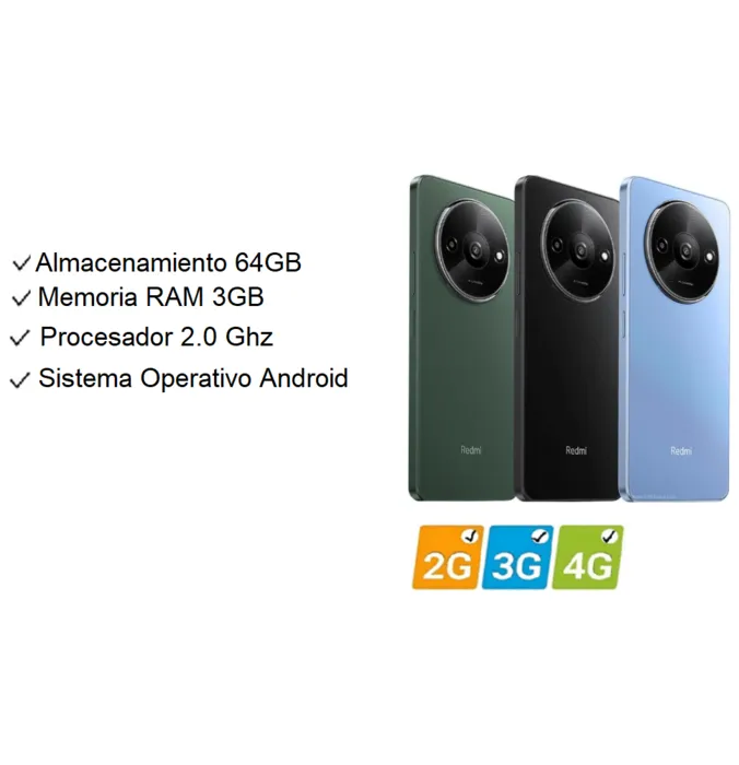 Celular Xiaomi Redmi A3 64GB 3GB Azul