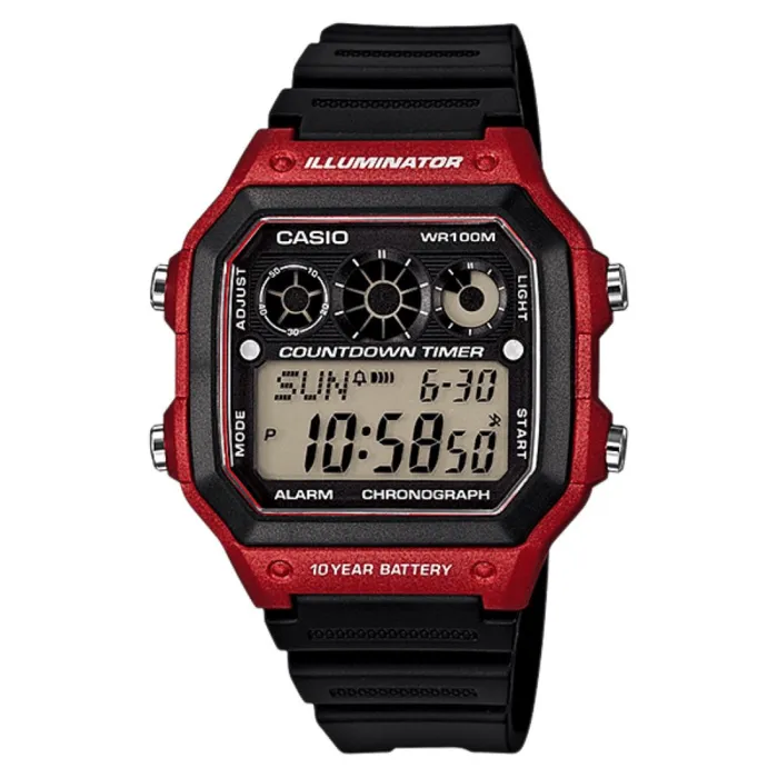 Reloj Casio Para Hombre Goma Original Ae-1300wh-4avdf