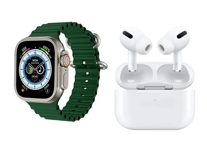 Reloj Inteligente Smart Watch S8 Ultra Color Verde + Audifonos Genericos