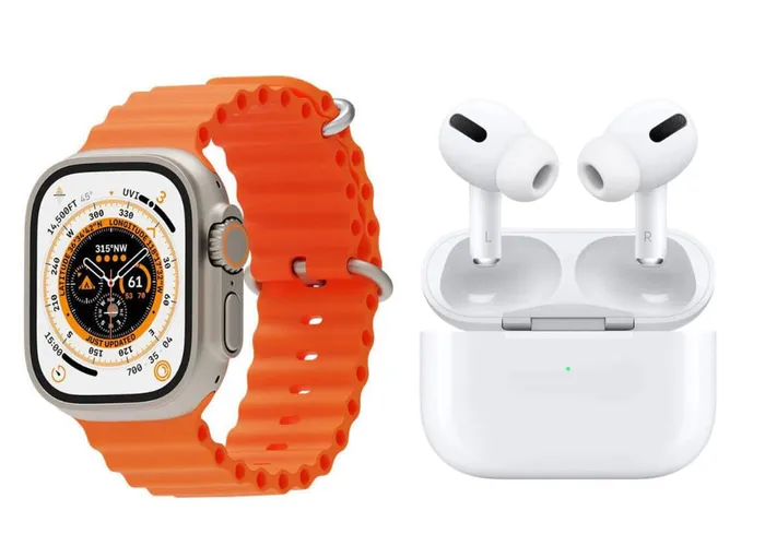 Reloj Inteligente Smart Watch S8 Ultra Color Naranja  + Audifonos Genericos