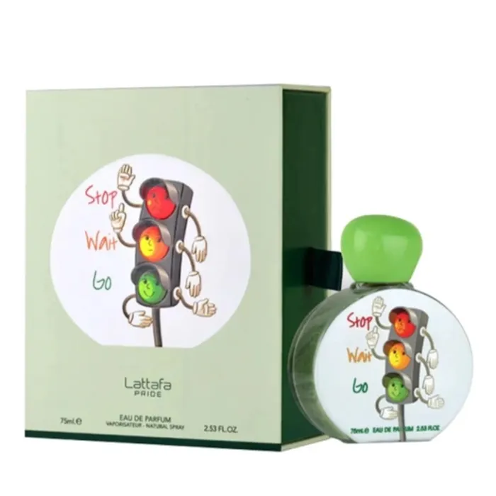 Perfume Lattafa Pride Stop Wait Go niños de 75 ML 2,5 FL