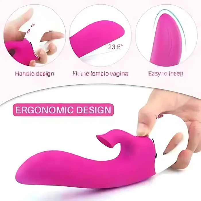 Dew Doble Estimulación Vibrador Con Succión