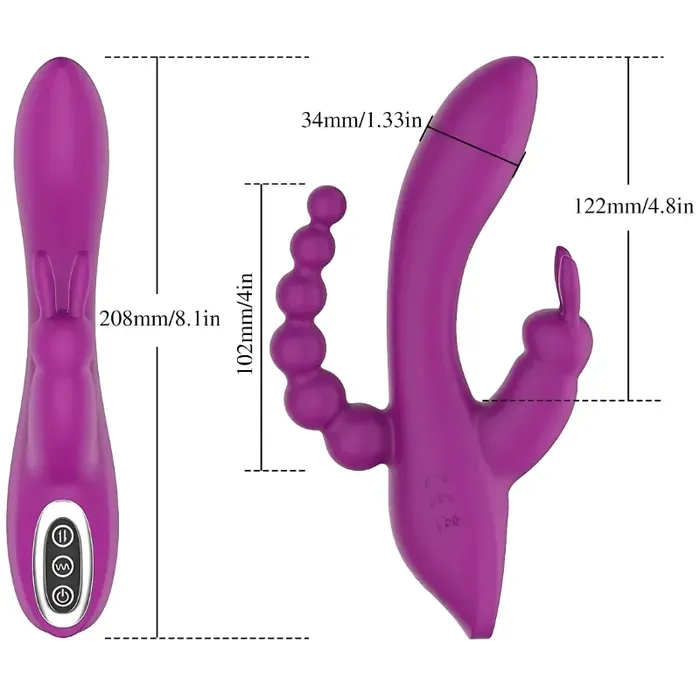 Vibrador Triple Siliconado