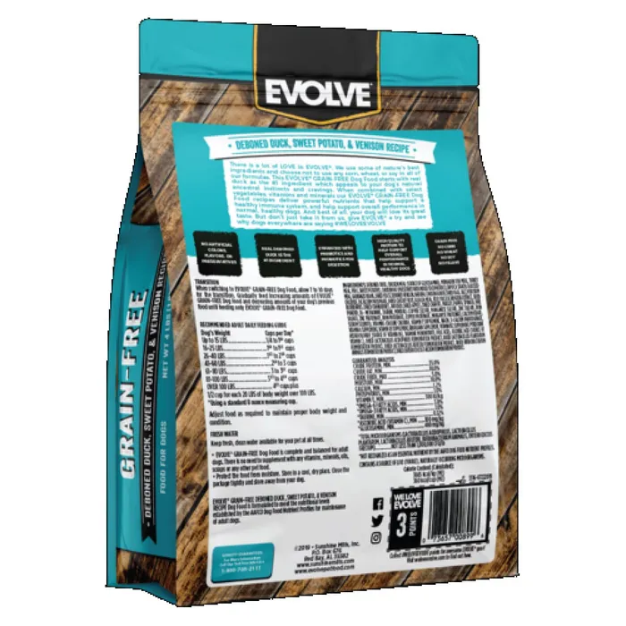 Comida Para Perros Evolve Grain Free Duck 11 Lb