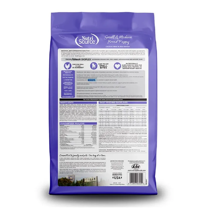 Comida Para Perros Nutrisource Small & Medium Breed Puppy Chicken & Rice 6,8 Kg