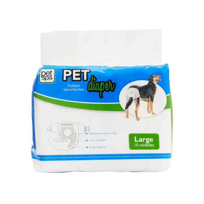 Pañal Pet Diaper Para Peros Talla L 10 Unidades