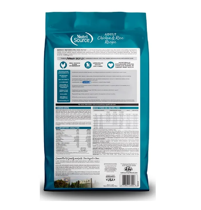 Comida Para Perros Nutrisource Adult Chicken & Rice 6,8 Kg