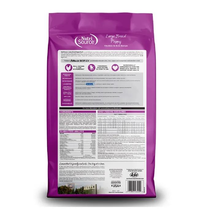 Comida Para Perros Nutrisource Large Breed Puppy Chicken & Rice 6,8 Kg