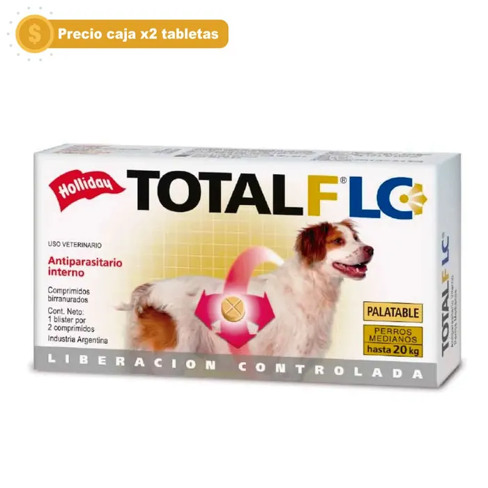 Antiparasitario Para Perros Holliday Total FLC Raza Mediana